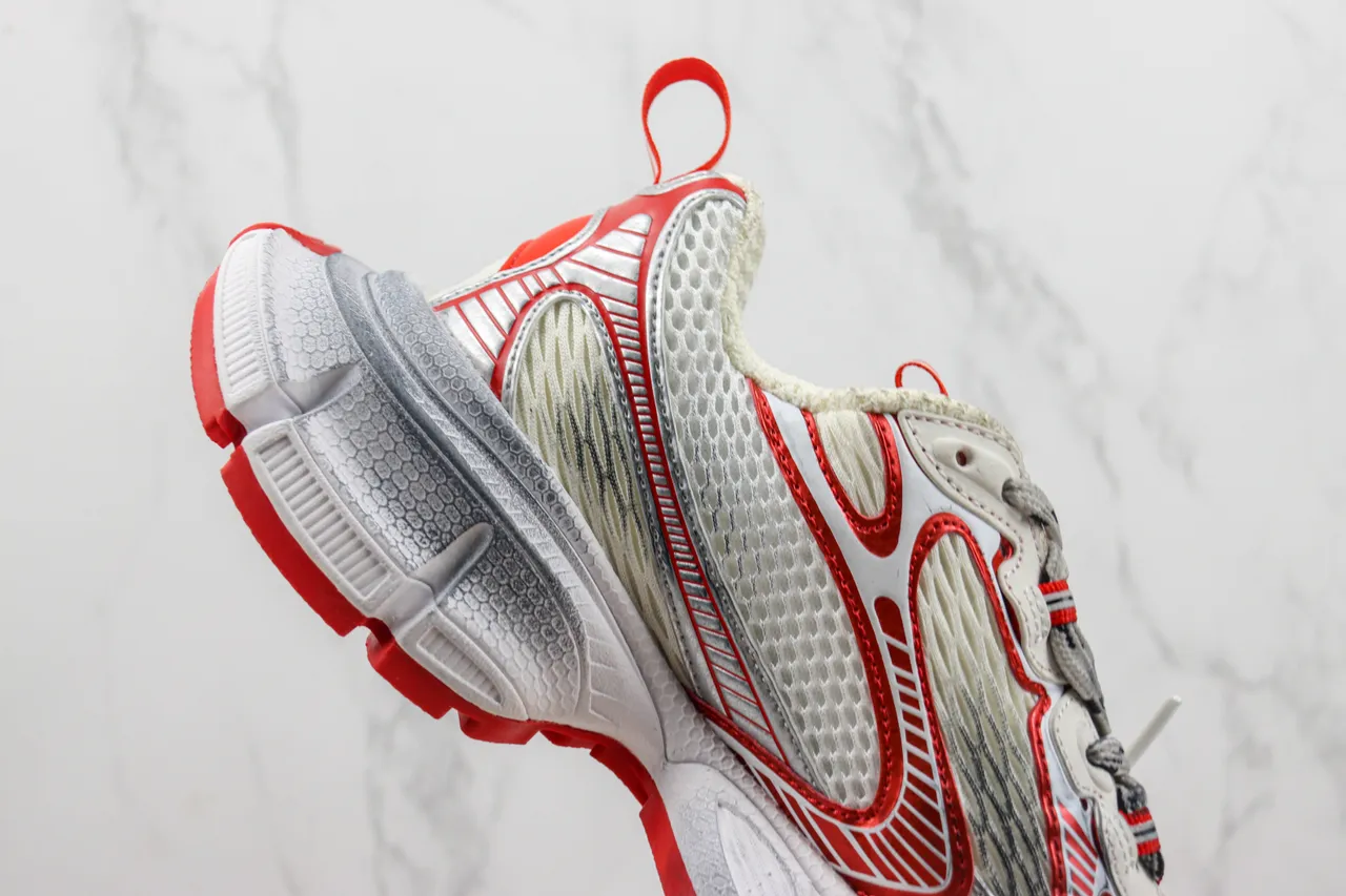 New Balance Argent Rouge Semelle intermédiaire Mesh et revêtement synthétique Sneakers chunky 5