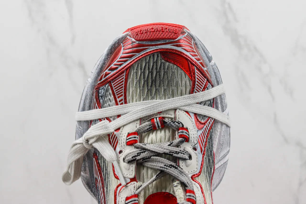New Balance Argent Rouge Semelle intermédiaire Mesh et revêtement synthétique Sneakers chunky 6