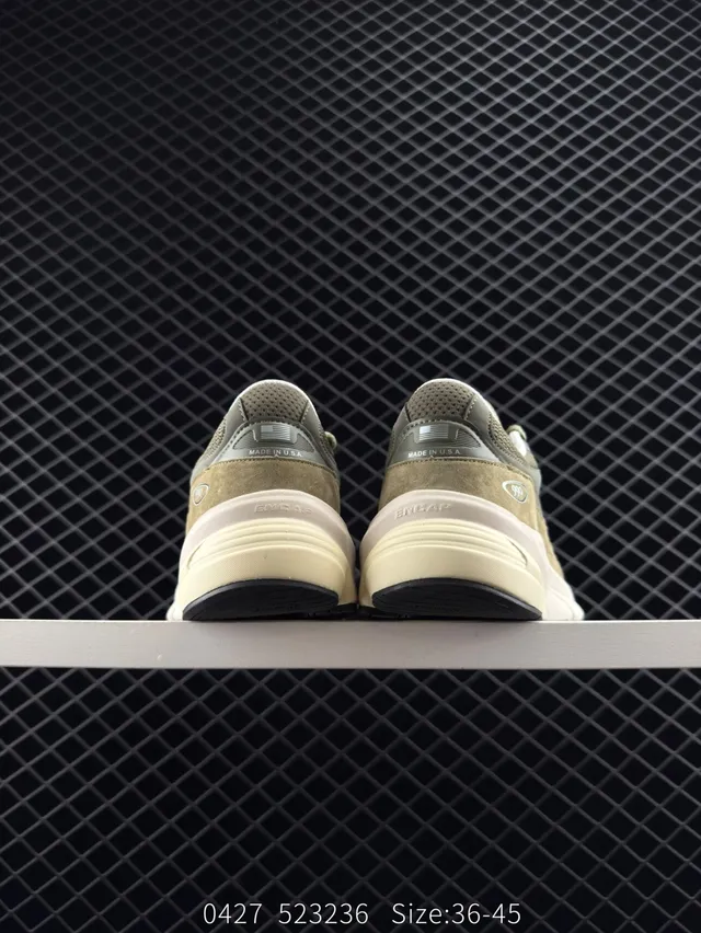 New Balance U990 Vert Olive Suède Maille Chaussures Chunky 5