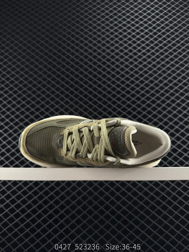 New Balance U990 Vert Olive Suède Maille Chaussures Chunky 6