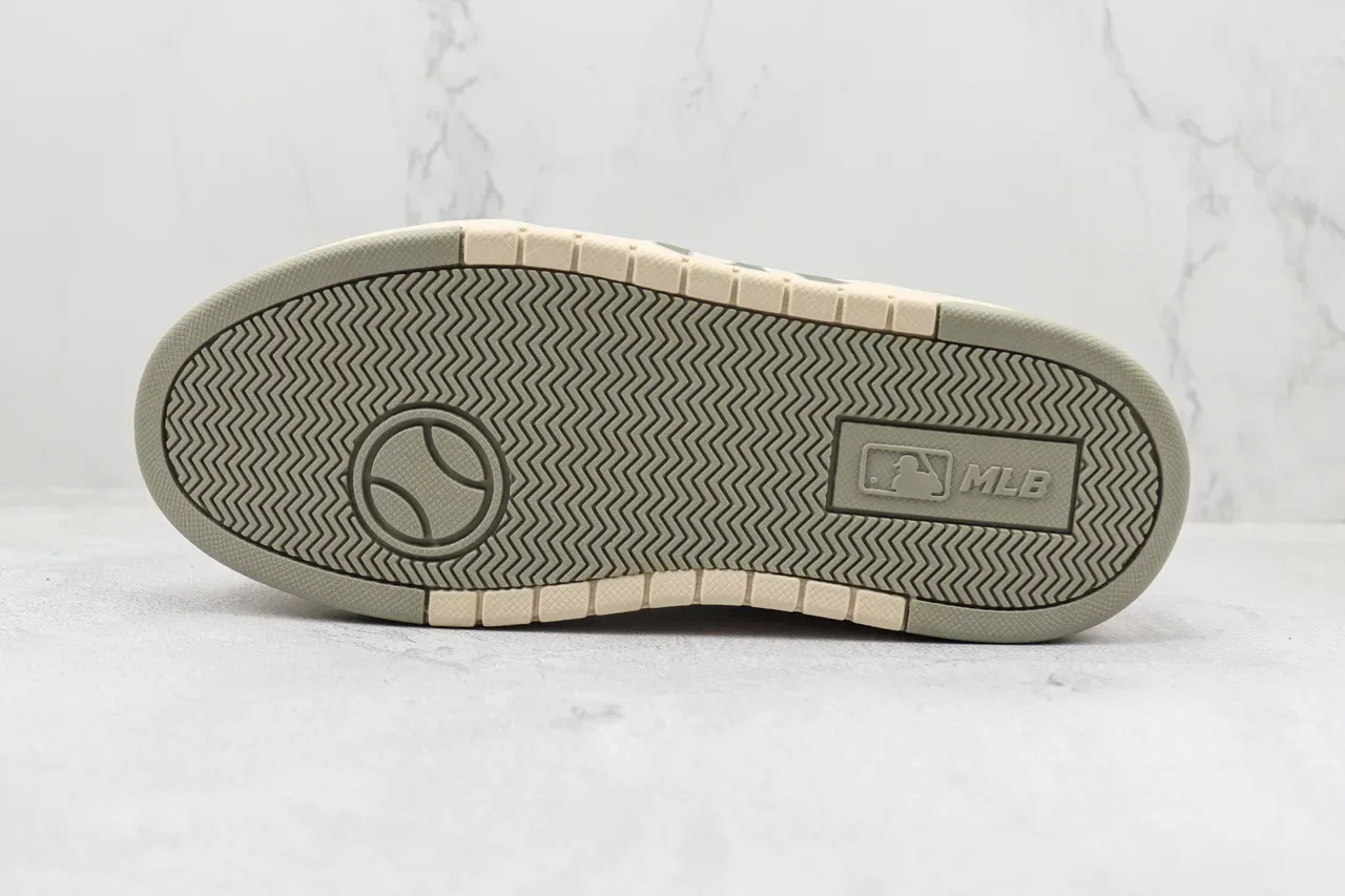 New Era Platform Sneaker Beige Gray Low-Top Leather-Like Upper Lifestyle Sneakers 8