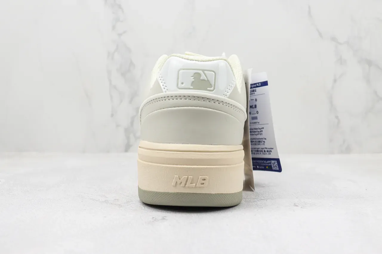 New Era Platform Sneaker Beige Gray Low-Top Leather-Like Upper Lifestyle Sneakers 9
