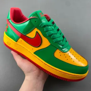 Nike Air Force 1 Green Yellow Red Multicolor Lifestyle Sneakers
