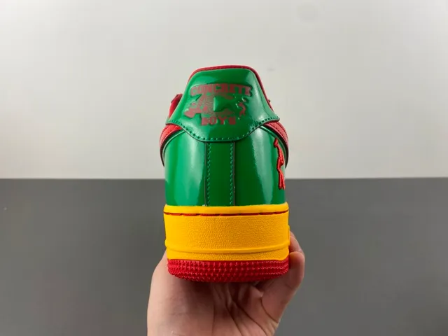 Nike Air Force 1 Green Yellow Red Multicolor Lifestyle Sneakers 4