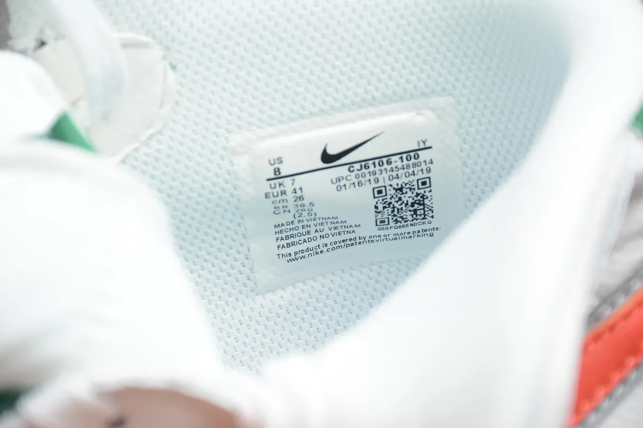 Nike Air Force 1 High Strap أبيض برتقالي أخضر حذاء أسلوب حياة 7