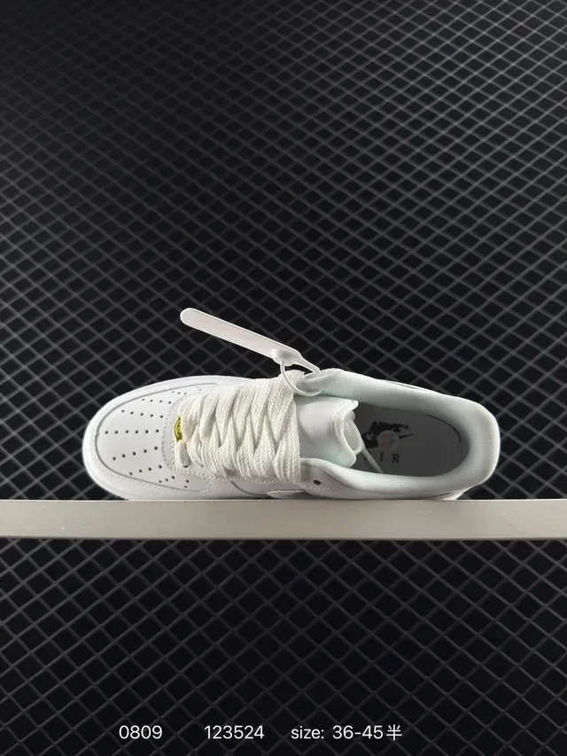 Nike Air Force 1 Low All-White Lifestyle Sneakers 5