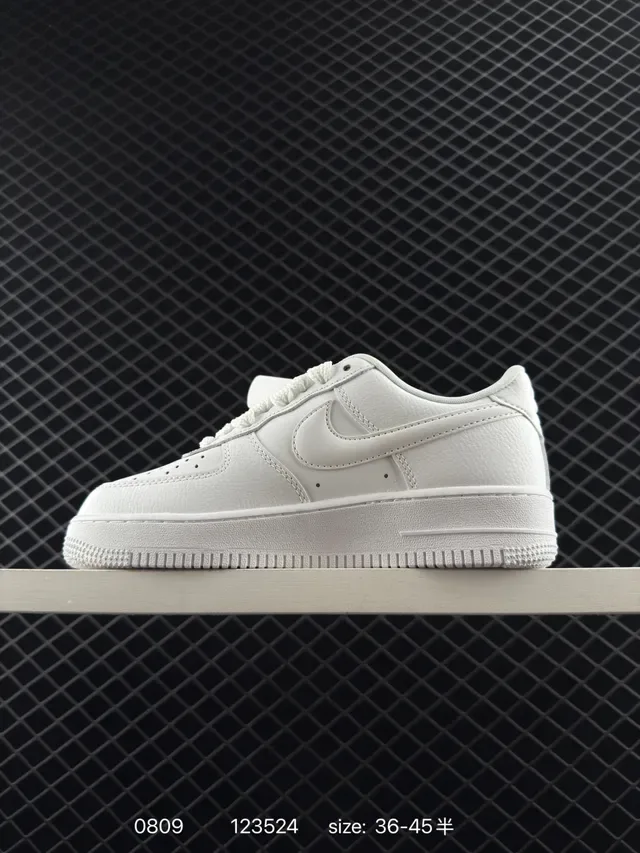 Nike Air Force 1 Low All-White Lifestyle Sneakers 6