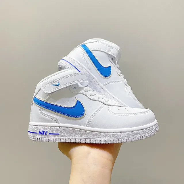 Nike Air Force 1 Mid Youth White Black Lifestyle Sneakers 21