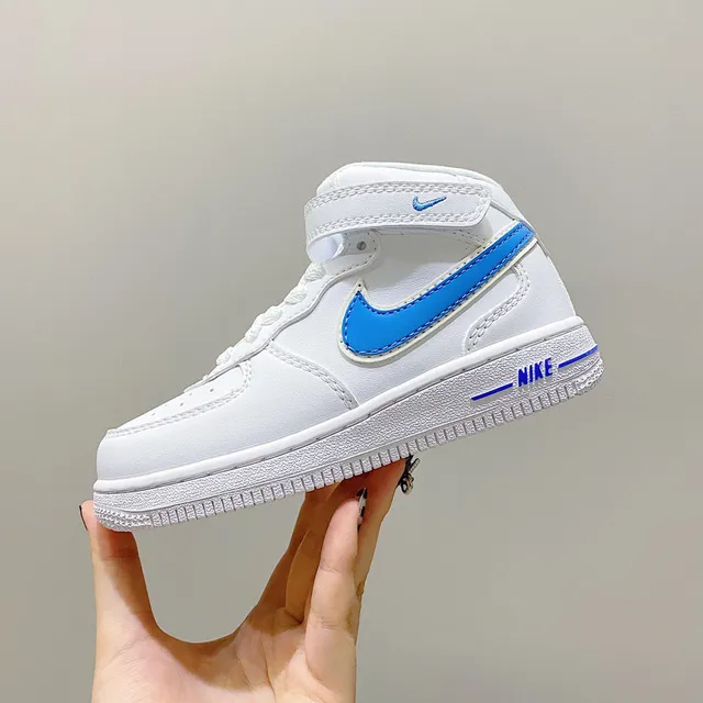 Nike Air Force 1 Mid Youth White Black Lifestyle Sneakers 23