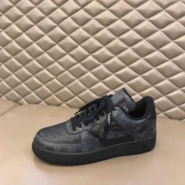 Nike Air Force 1 Monogram Black Lifestyle Sneakers 5
