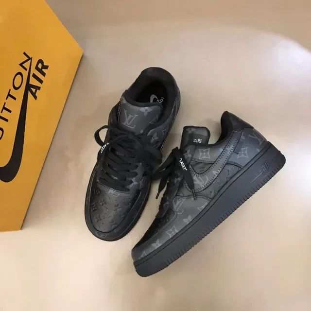 Nike Air Force 1 Monogram Black Lifestyle Sneakers 8