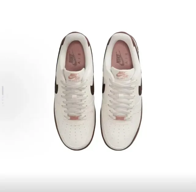 Nike Air Force 1 Off-White and Brown Lifestyle Sneakers 3
