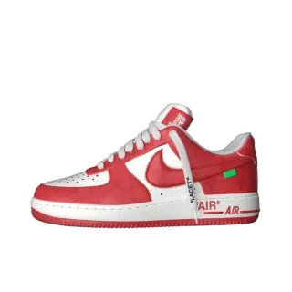 Nike Air Force 1 Red and White Lifestyle Sneakers
