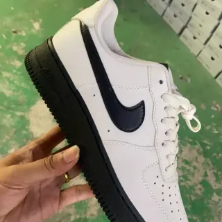 Nike Air Force 1 White and Black Lifestyle Sneakers