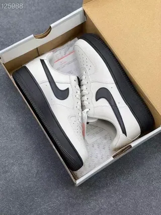 Nike Air Force 1 White and Black Lifestyle Sneakers 5