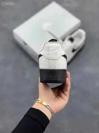 Nike Air Force 1 White and Black Lifestyle Sneakers 7