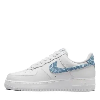 Nike Air Force 1 White and Blue Bandana Print Lifestyle Sneakers
