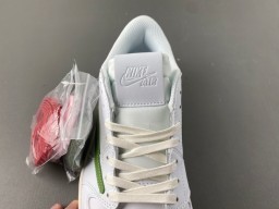 Nike Air Force 1 White and Green Lifestyle Sneakers 7