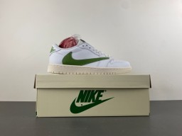 Nike Air Force 1 White and Green Lifestyle Sneakers 17