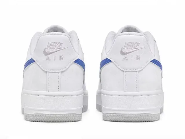 Nike Air Force 1 White and Royal Blue Lifestyle Sneakers 2