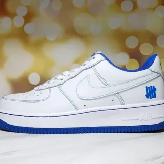 Nike Air Force 1 White and Royal Blue Lifestyle Sneakers