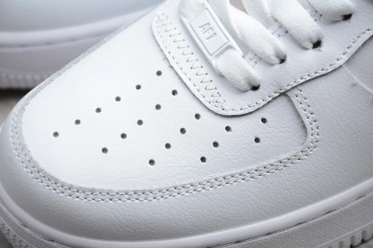 Nike Air Force 1 White Beige Orange Lifestyle Sneakers 9