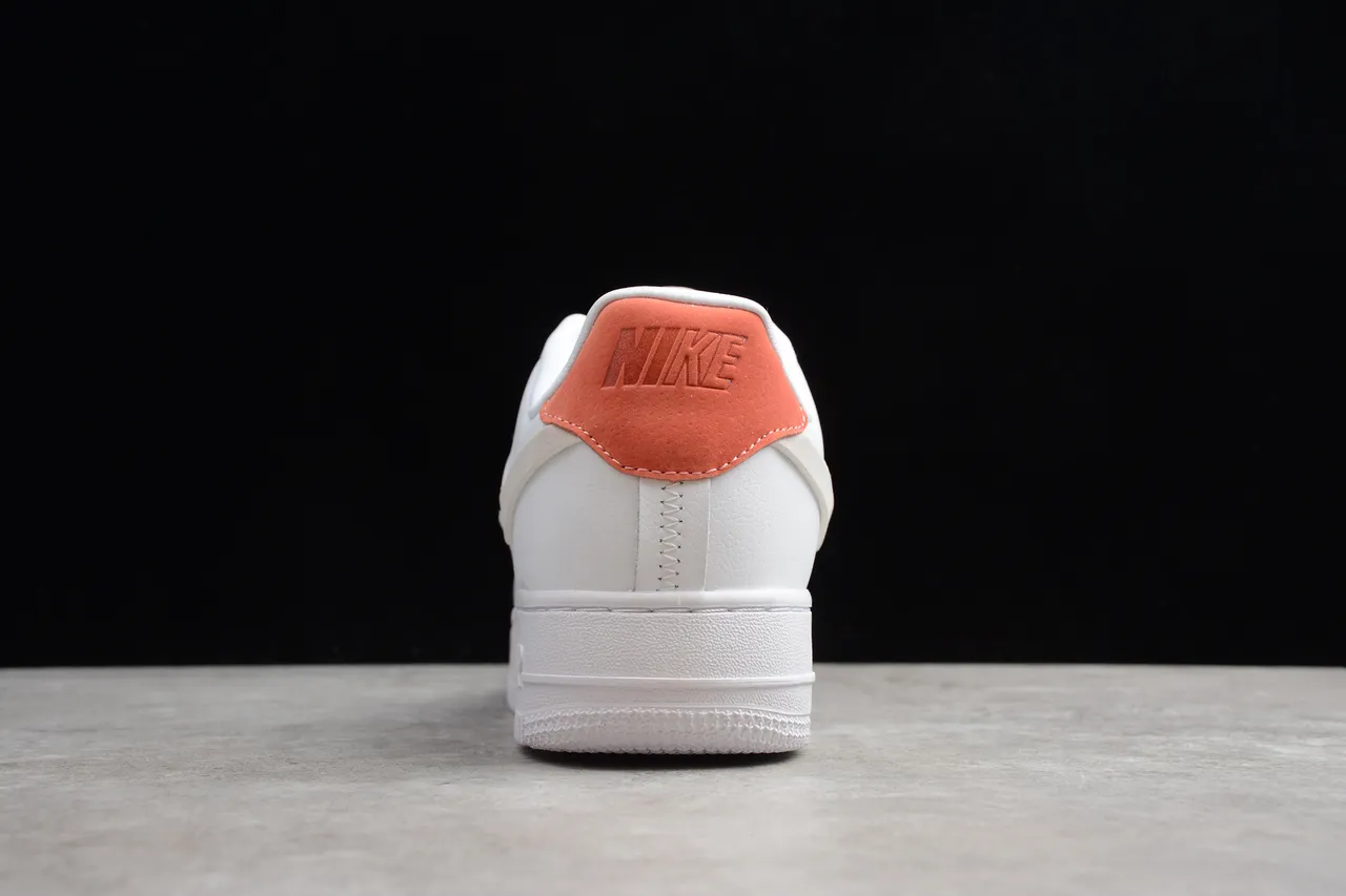 Nike Air Force 1 White Beige Orange Lifestyle Sneakers 11