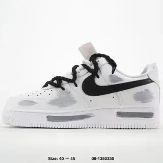 Nike Air Force 1 白色 黑色 灰色 喷溅 生活方式 运动鞋