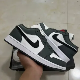 Nike Air Jordan 1 Low Dark Gray White Lifestyle Sneakers