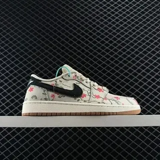 Nike Air Jordan 1 Low फ्लोरल प्रिंट लाइफस्टाइल स्नीकर