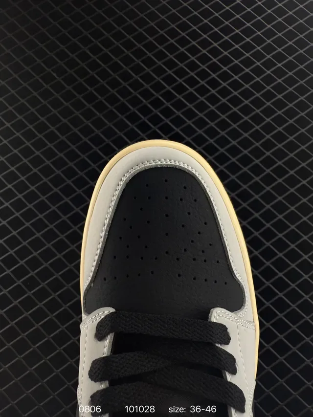Nike Air Jordan 1 Low Gray and Black Lifestyle Sneakers 2
