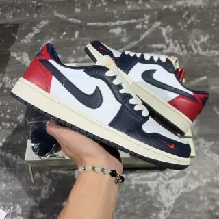 Nike Air Jordan 1 Low Navy Red White Lifestyle Sneakers