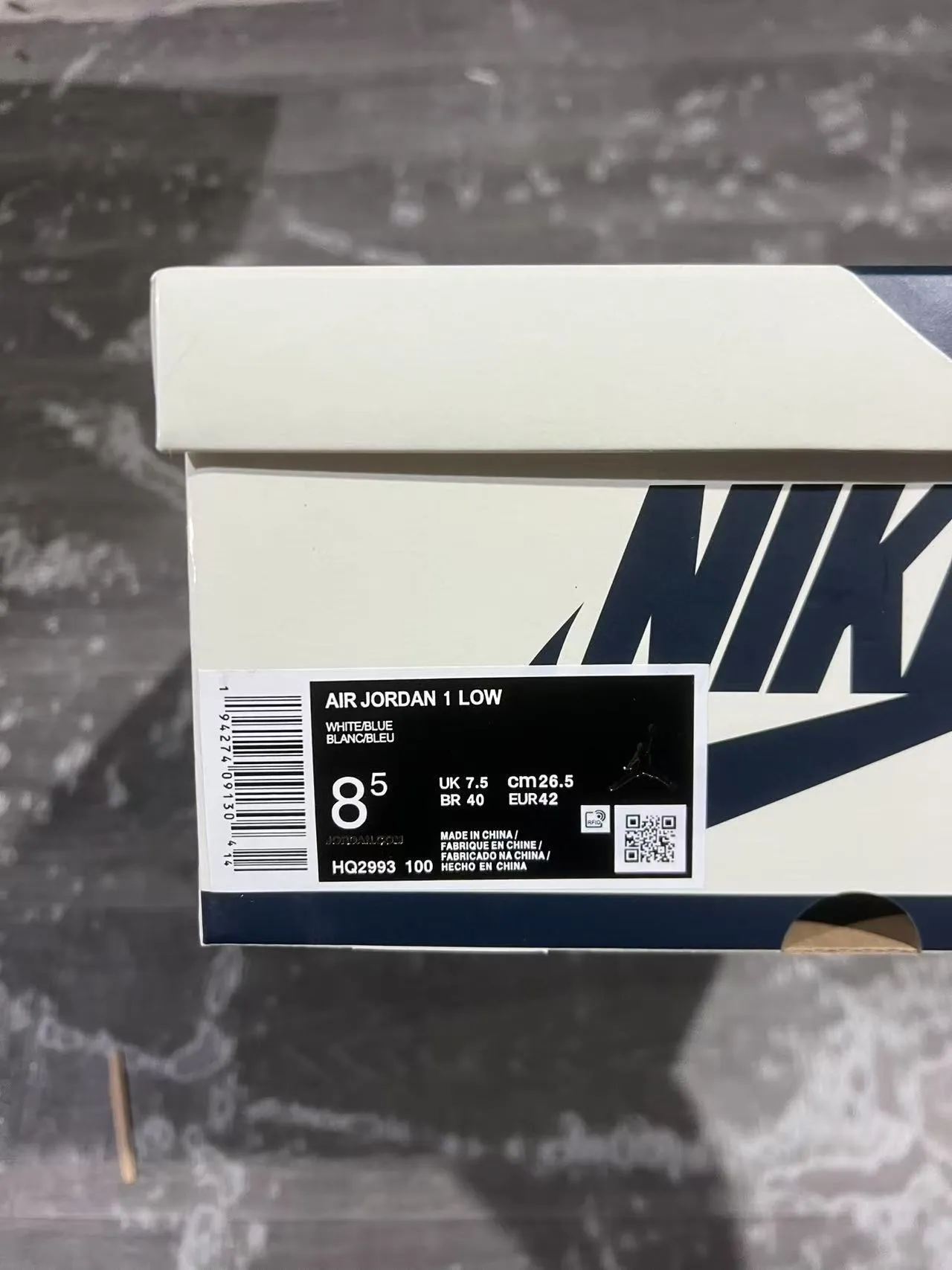 Nike Air Jordan 1 Low Navy Red White Lifestyle Sneakers 10
