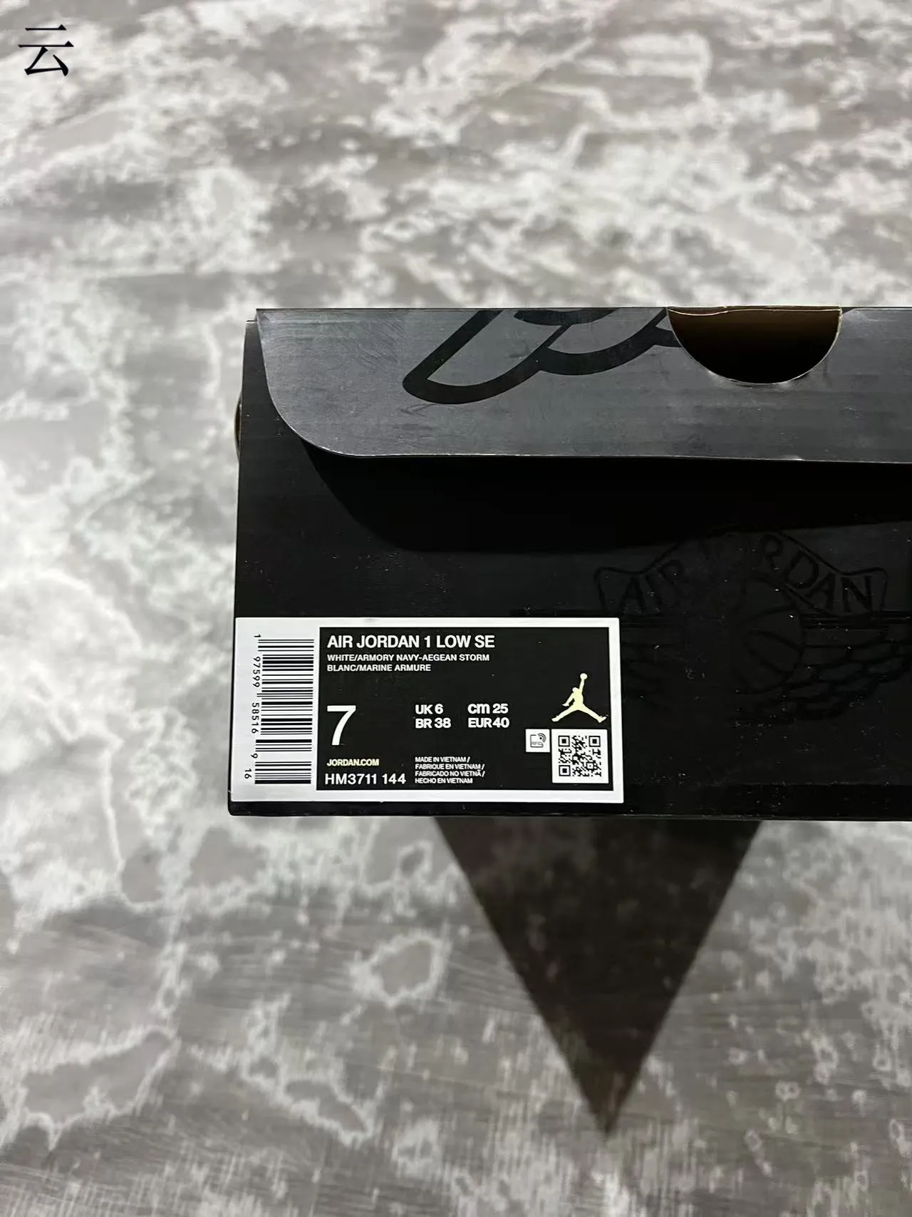 Nike Air Jordan 1 Low Off-White Navy Lifestyle Sneakers 10