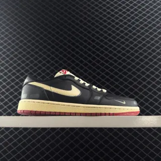 Nike Air Jordan 1 Low OG Black Cream Red बास्केटबॉल जूते