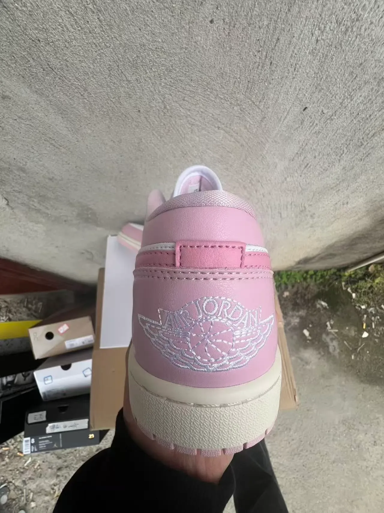 Nike Air Jordan 1 Low Pink and White Lifestyle Sneakers 8
