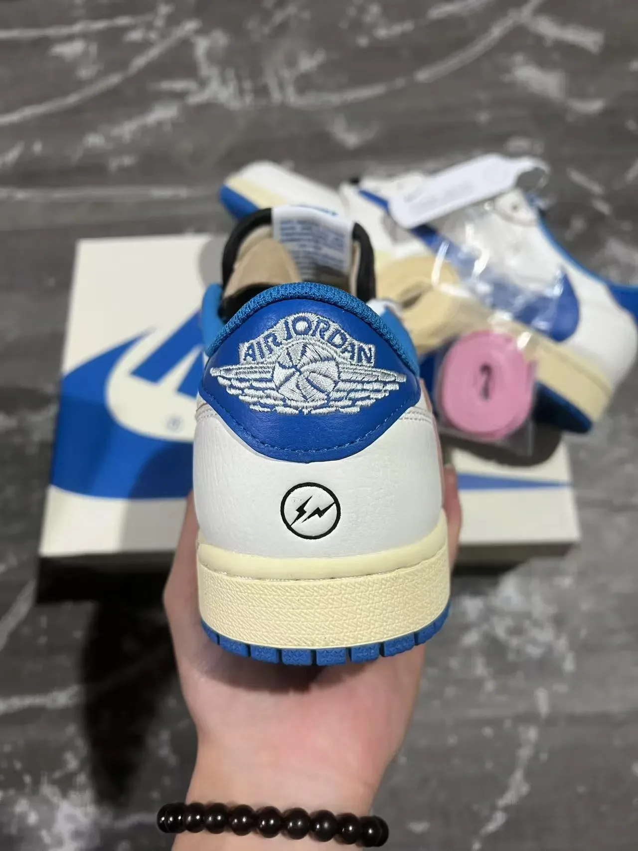 Nike Air Jordan 1 Low Travis Scott White Royal Blue Lifestyle Sneakers 8