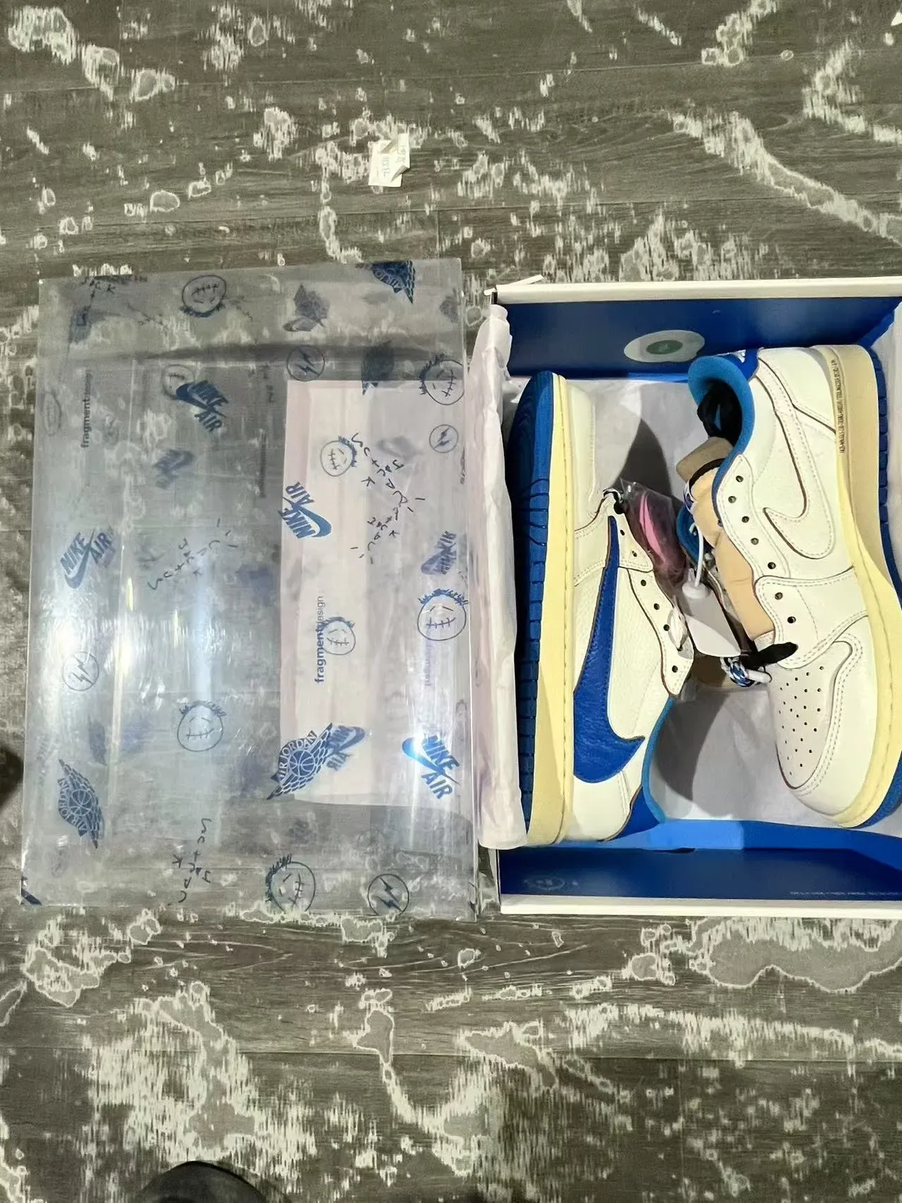 Nike Air Jordan 1 Low Travis Scott White Royal Blue Lifestyle Sneakers 11