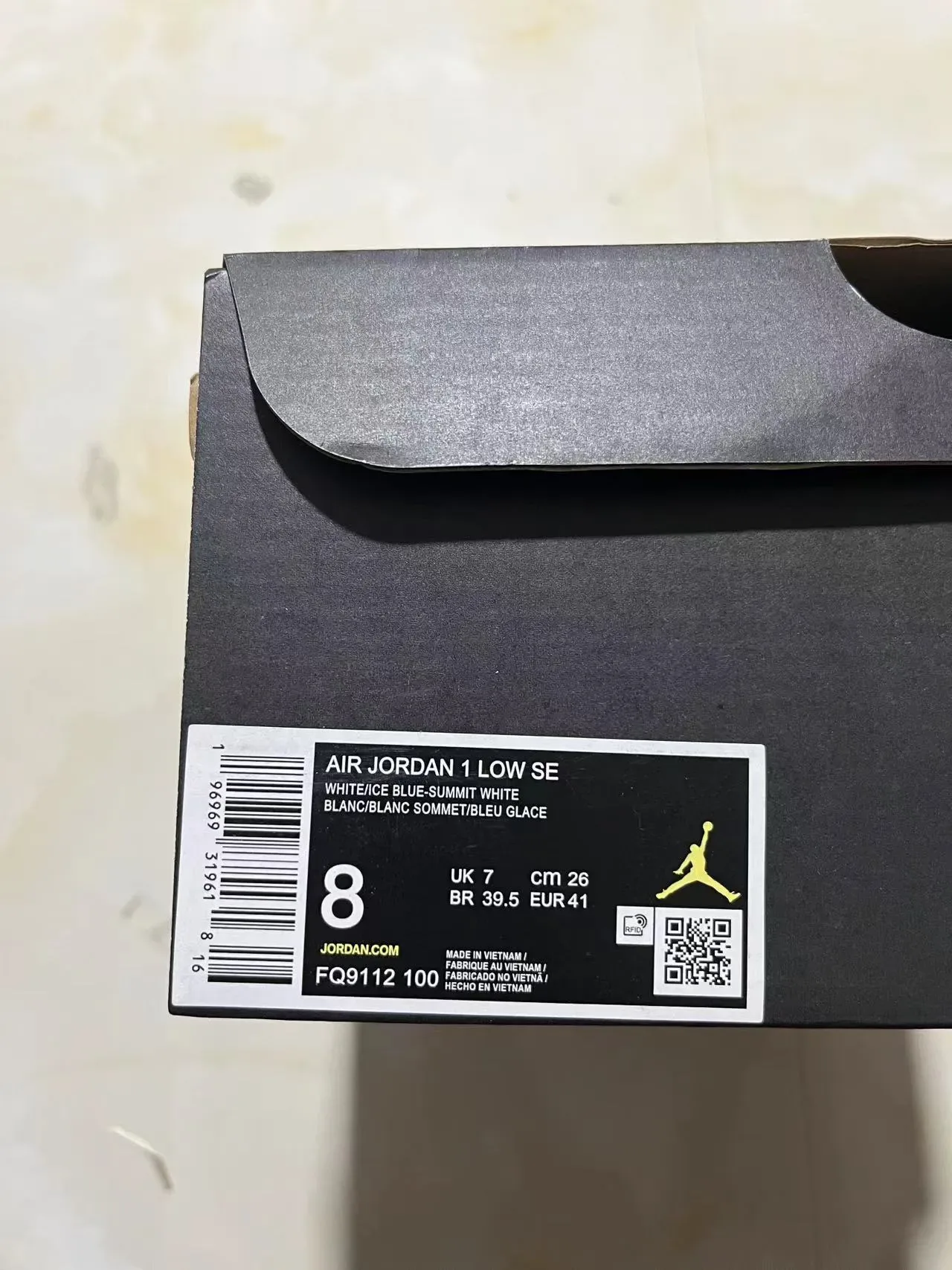 Nike Air Jordan 1 Low White Iridescent Swoosh Lifestyle Sneakers 13