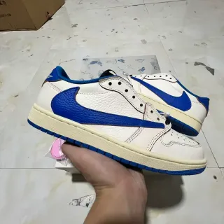 Nike Air Jordan 1 Low White Royal Blue Lifestyle Sneakers