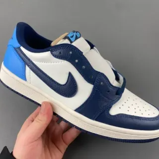 Nike Air Jordan 1 White Navy Blue Lifestyle Sneakers
