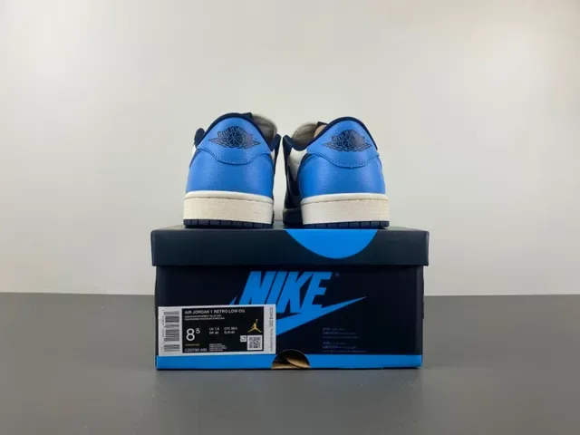 Nike Air Jordan 1 Blanc Bleu Marine Chaussures Lifestyle 17