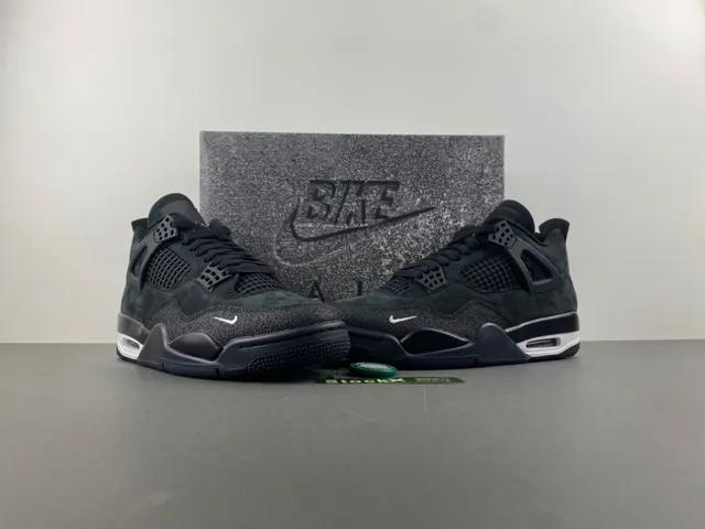 Nike Air Jordan 4 Dark Green Black Suede Basketball Shoes 13