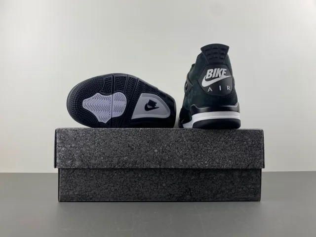 Nike Air Jordan 4 Dark Green Black Suede Basketball Shoes 16