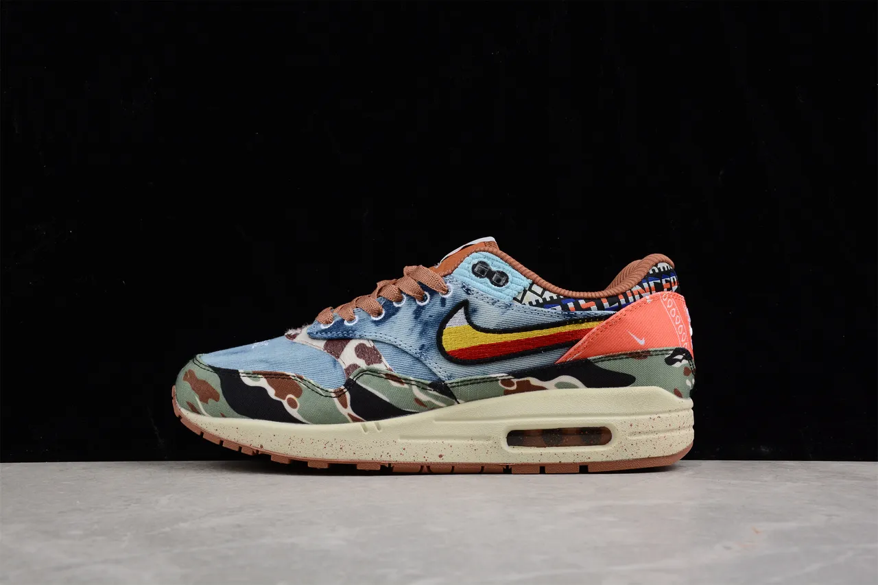 Nike Air Max 1 Denim Camo Multicolor Lifestyle Sneakers 1