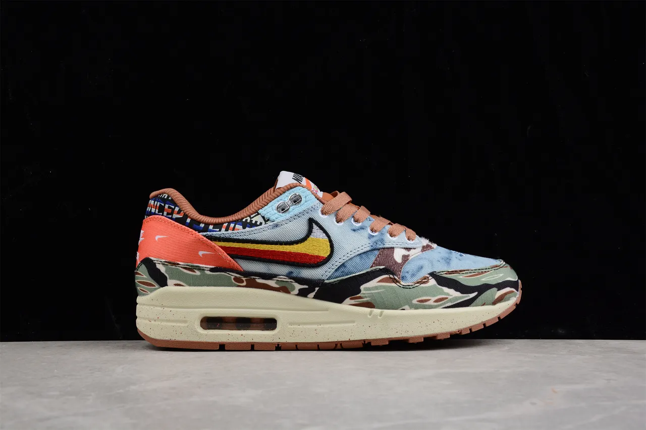 Nike Air Max 1 Denim Camo Multicolor Lifestyle Sneakers 14