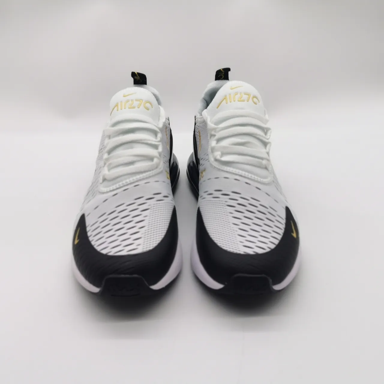 Nike Air Max 270 White Black Gold Lifestyle Sneakers 2