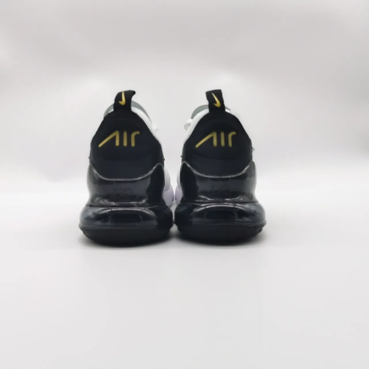 Nike Air Max 270 White Black Gold Lifestyle Sneakers 5