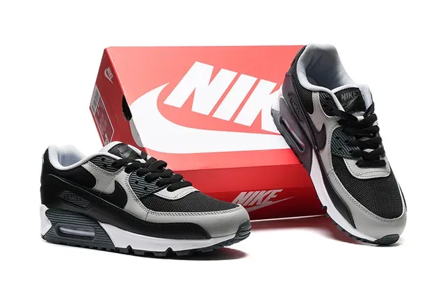 Nike Air Max 90 Black Gray White Lifestyle Sneakers 2