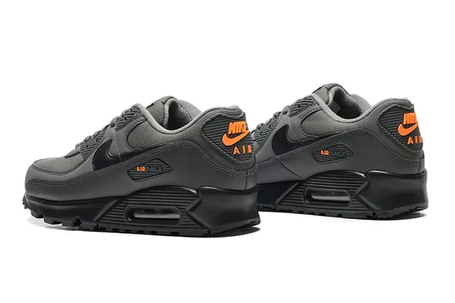 نايك إير ماكس 90 أسود برتقالي لوتوب شبكي وصناعي lifestyle sneakers 4
